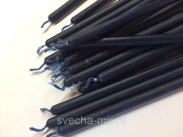 Свеча восковая " Синяя " № 60 ( время горения 1 ч 20 мин )